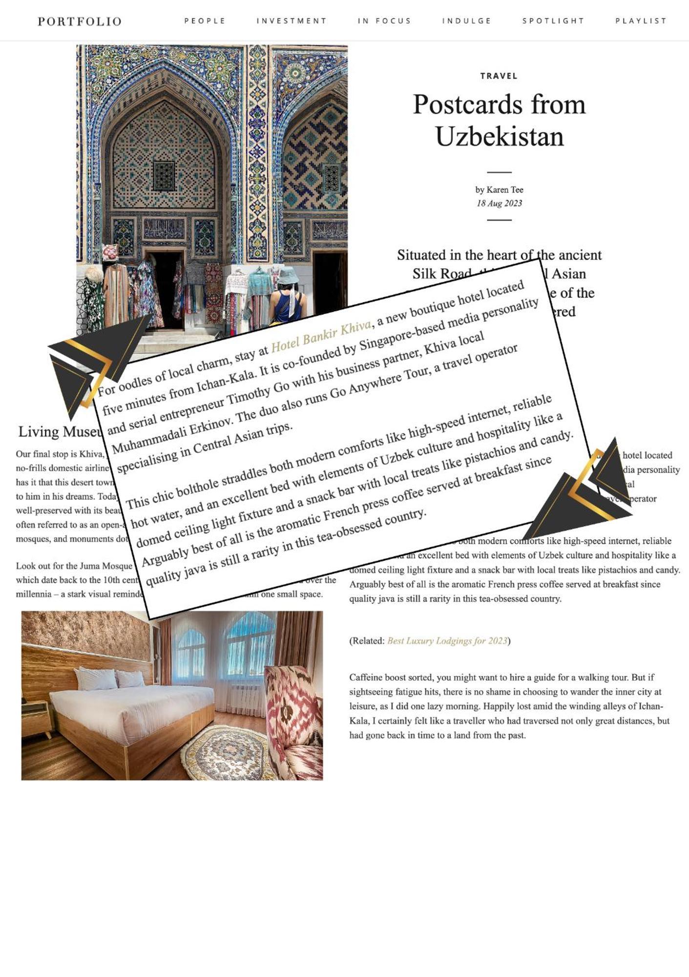 Hotel Bankir Khiva Buitenkant foto